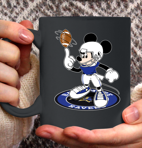 NFL Football Baltimore Ravens Cheerful Mickey Disney Shirt Ceramic Mug 11oz