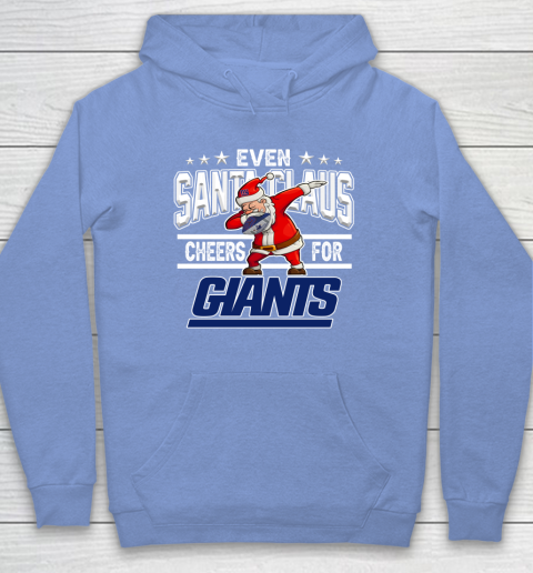 New York Giants Even Santa Claus Cheers For Christmas NFL Hoodie 8