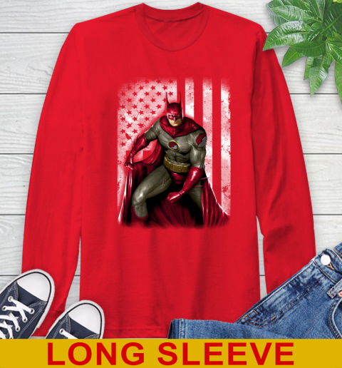 Portland Trail Blazers NBA Basketball Batman DC American Flag Shirt Long Sleeve T-Shirt 12