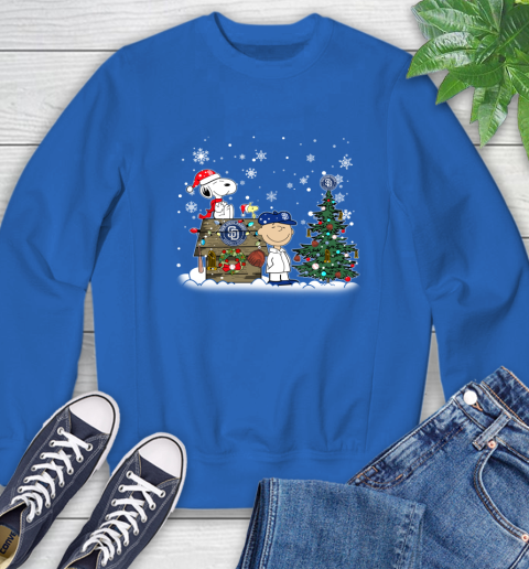 MLB San Diego Padres Snoopy Charlie Brown Christmas Baseball Commissioner's Trophy Sweatshirt 9