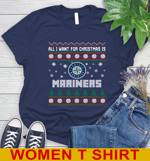 MLB All I Want For Christmas Is Seattle Mariners Baseball Sports 96