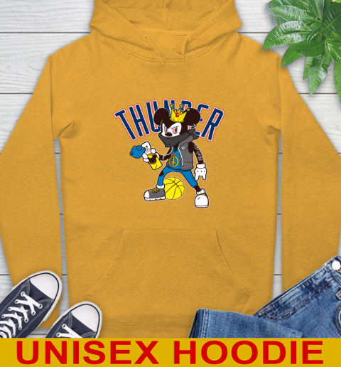 Oklahoma City Thunder NBA Basketball Mickey Peace Sign Sports Hoodie 3