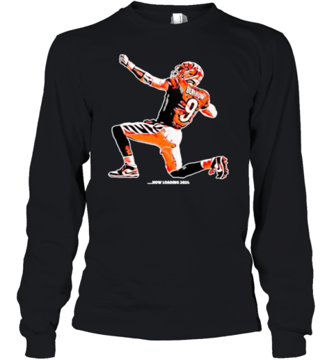 Joe Burrow 9 Cincinnati Bengals Now Loading 2024 Youth Long Sleeve