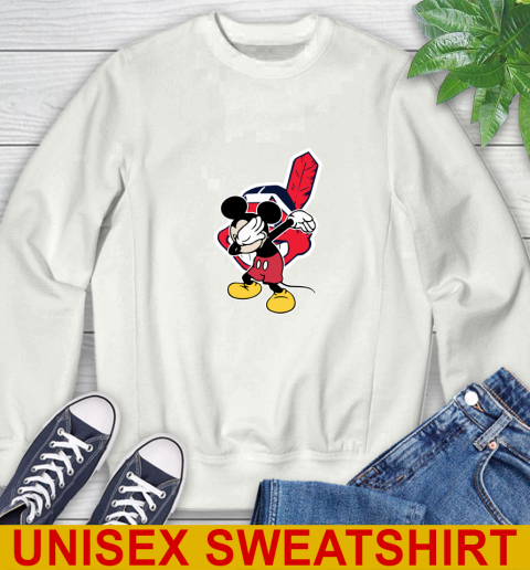 Cleveland Indians MLB Baseball Dabbing Mickey Disney Sports Sweatshirt