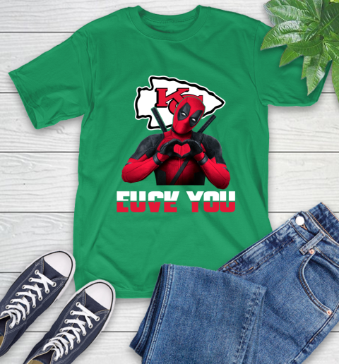 NHL Kansas City Chiefs Deadpool Love You Fuck You Football Sports T-Shirt 7