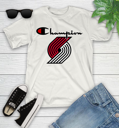 NBA Basketball Portland Trail Blazers Champion Shirt Youth T-Shirt