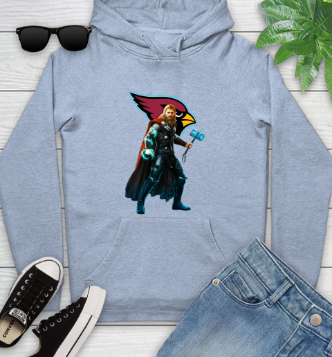 NFL Thor Avengers Endgame Football Arizona Cardinals Youth Hoodie 10