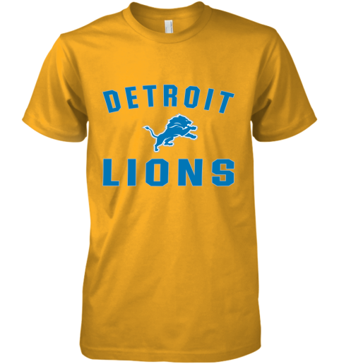 Detroit Lions NFL Line by Fanatics Branded Blue Vintage Victory Premium Men's T-Shirt