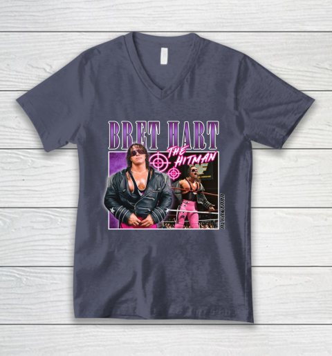 Bret Hart The Hitman V-Neck T-Shirt 7