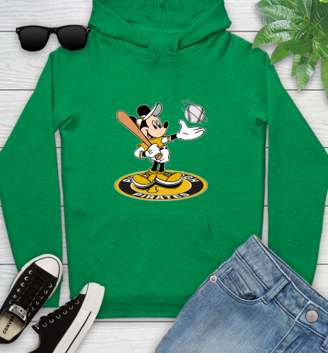 MLB Baseball Pittsburgh Pirates Cheerful Mickey Disney Shirt Youth Hoodie 7