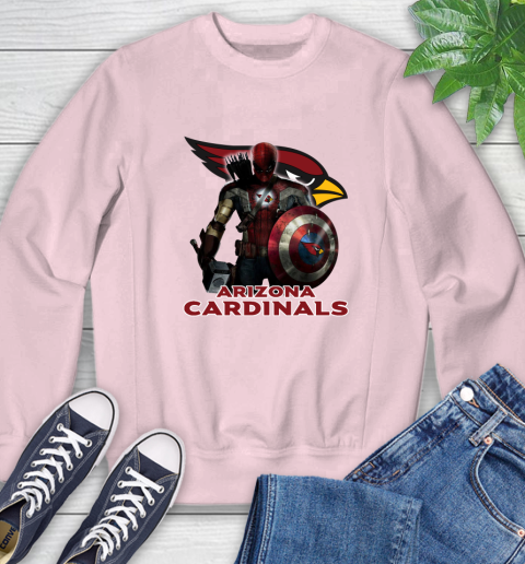NFL Captain America Thor Spider Man Hawkeye Avengers Endgame Football Arizona Cardinals Sweatshirt 9