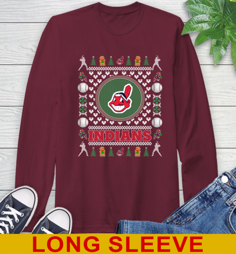 Cleveland Indians Merry Christmas MLB Baseball Loyal Fan Long Sleeve T-Shirt 7
