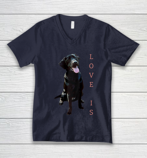 Dog Mom Shirt Labrador Retriever Shirt Women Men Kids Black Lab Dog Mom V-Neck T-Shirt 2