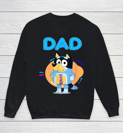 Family Blueys Love Dad Love Mom Blueys Love Mom Youth Sweatshirt