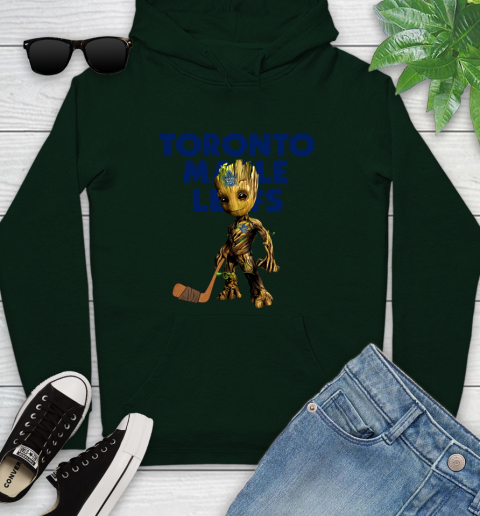 Toronto Maple Leafs NHL Hockey Groot Marvel Guardians Of The Galaxy Youth Hoodie 13