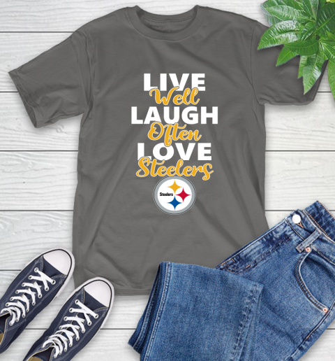 NFL Football Pittsburgh Steelers Live Well Laugh Often Love Shirt T-Shirt 11