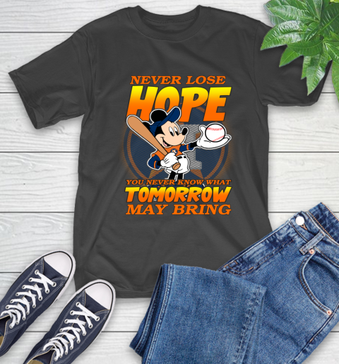 Houston Astros MLB Baseball Mickey Disney Never Lose Hope T-Shirt