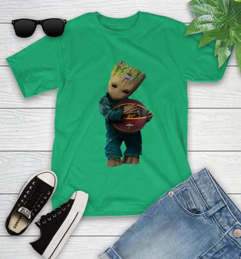 NBA Groot Guardians Of The Galaxy Basketball Sports Cleveland Cavaliers Youth T-Shirt 6