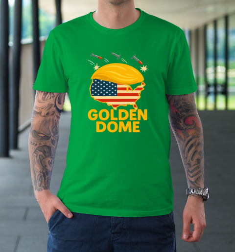 Trump Golden Dome Hair Shield USA T-Shirt 5
