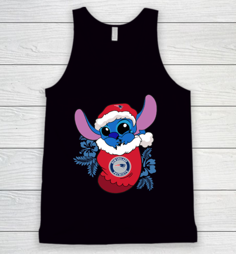 New England Patriots Christmas Stitch In The Sock Funny Disney NFL Tank Top