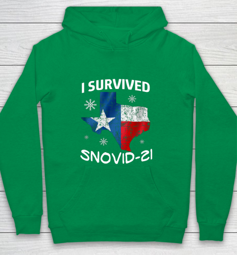 Snowstorm Texas 2021 I Survived Snovid 21 Snow Ice Outage Youth Hoodie 4