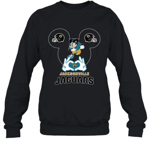 I Love The Jaguars Mickey Mouse Jacksonville Jaguars Sweatshirt