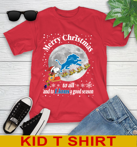 Detroit Lions Merry Christmas To All And To Lions A Good Season NFL Football Sports Youth T-Shirt 11