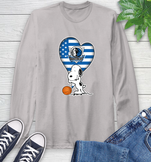 Dallas Mavericks NBA Basketball The Peanuts Movie Adorable Snoopy Long Sleeve T-Shirt 12