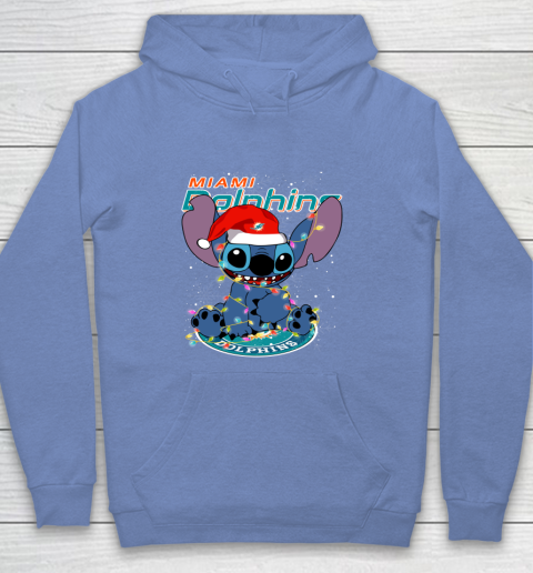 Miami Dolphins NFL Football noel stitch Christmas Youth Hoodie 7