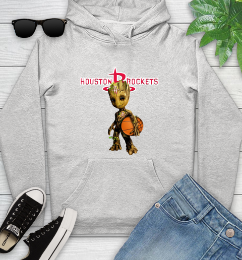 Houston Rockets NBA Basketball Groot Marvel Guardians Of The Galaxy Youth Hoodie