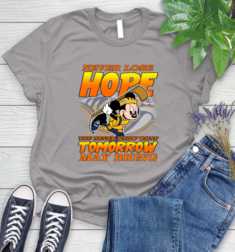 Nashville Predators NHL Hockey ootball Mickey Disney Never Lose Hope Women's T-Shirt 5