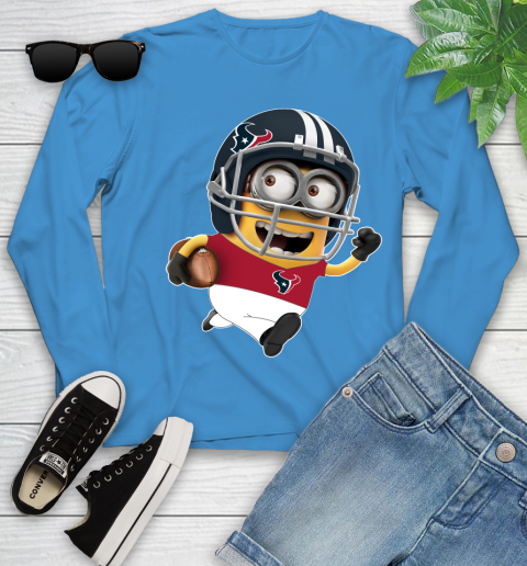 NFL Houston Texans Minions Disney Football Sports Youth Long Sleeve 7