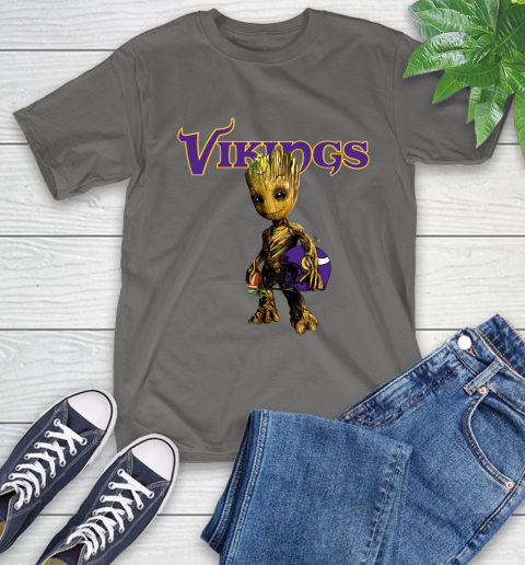 Minnesota Vikings NFL Football Groot Marvel Guardians Of The Galaxy T-Shirt 9
