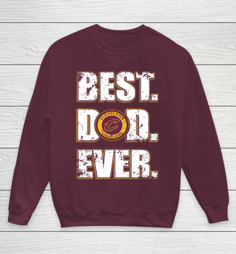 NBA Cleveland Cavaliers Basketball Best Dad Ever Family Shirt Youth Sweatshirt - Image 5