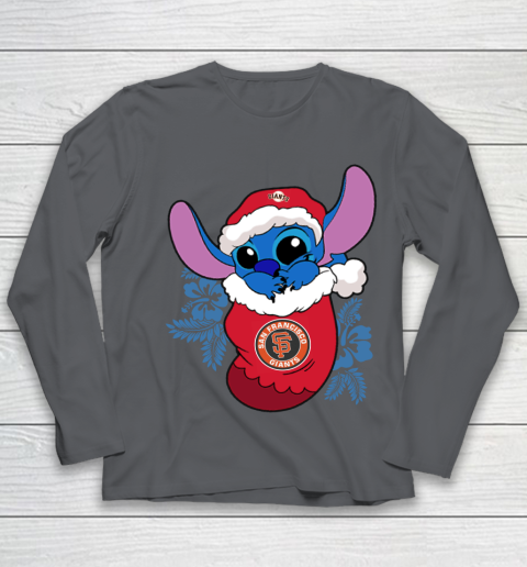 San Francisco Giants Christmas Stitch In The Sock Funny Disney MLB Youth Long Sleeve 8