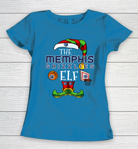 Memphis Grizzlies Christmas ELF Funny NBA Women's T-Shirt 6