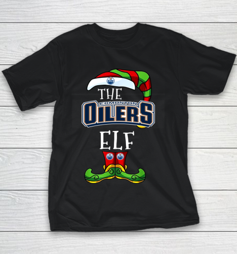 Edmonton Oilers Christmas ELF Funny NHL Youth T-Shirt
