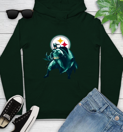 NFL Batman Football Sports Pittsburgh Steelers Youth Hoodie 13