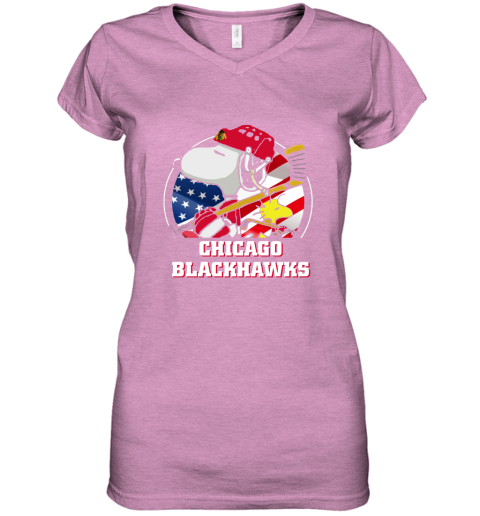 pxev-chicago-blackhawks-ice-hockey-snoopy-and-woodstock-nhl-women-v-neck-t-shirt-39-front-heather-radiant-orchid-480px
