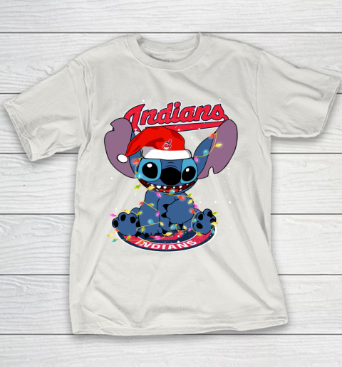 Cleveland Indians MLB noel stitch Baseball Christmas Youth T-Shirt 8