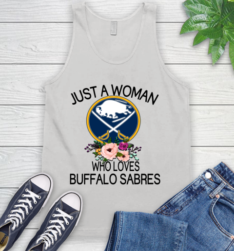 NHL Just A Woman Who Loves Buffalo Sabres Hockey Sports Tank Top