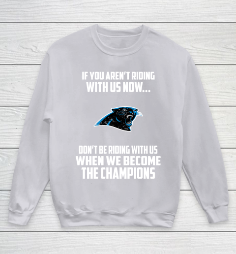 NFL Carolina Panthers Football We Become The Champions Youth Sweatshirt 3