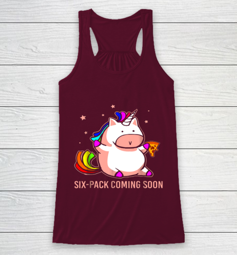 Unicorn Six Pack Funny Cute Shirt Coming Soon Fat Unicorn Racerback Tank 2