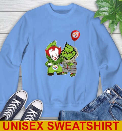 Pittsburgh Steelers Baby Pennywise Grinch Christmas NFL Football Sweatshirt 11