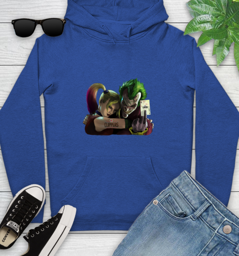 LA Clippers NBA Basketball Joker Harley Quinn Suicide Squad Youth Hoodie 9
