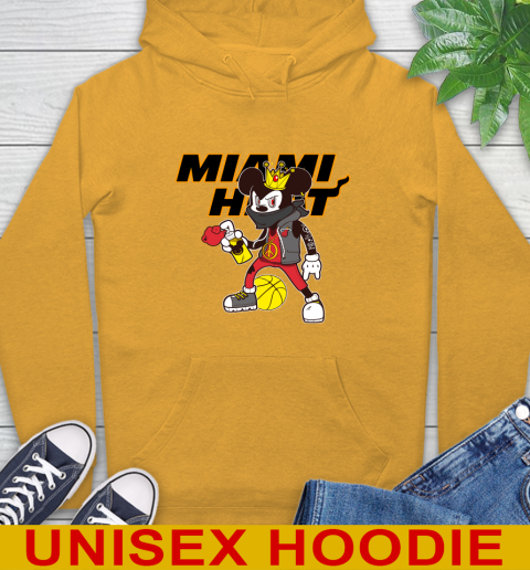 Miami Heat NBA Basketball Mickey Peace Sign Sports Hoodie 3