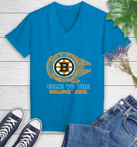 NHL Come To The Boston Bruins Wars Hockey Sports Women's V-Neck T-Shirt 7