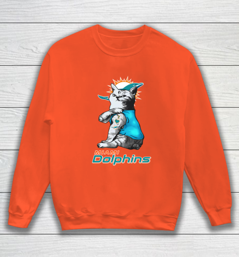 NFL Football My Cat Loves Miami Dolphins Sweatshirt 3
