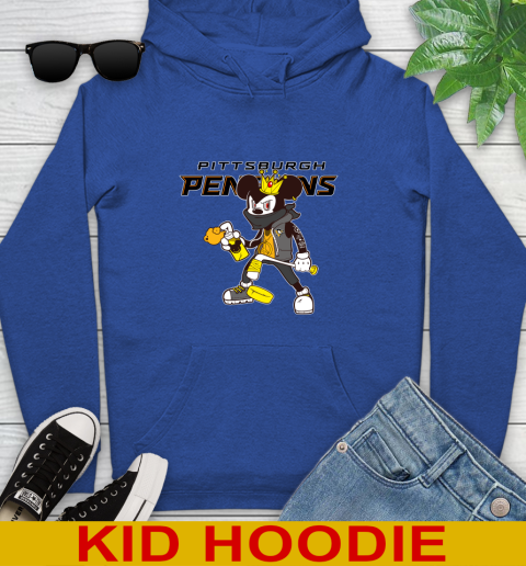 Pittsburgh Penguins NHL Hockey Mickey Peace Sign Sports Youth Hoodie - Image 11