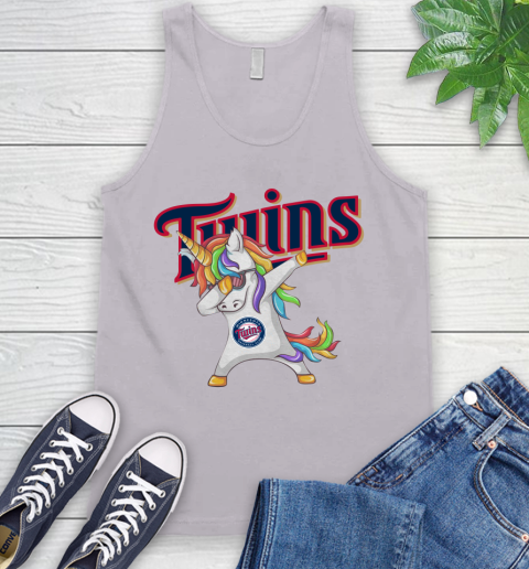 Minnesota Twins MLB Baseball Funny Unicorn Dabbing Sports Tank Top 4
